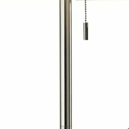 Homeroots Brushed Steel Metal Teardrop Base Floor Lamp 372483